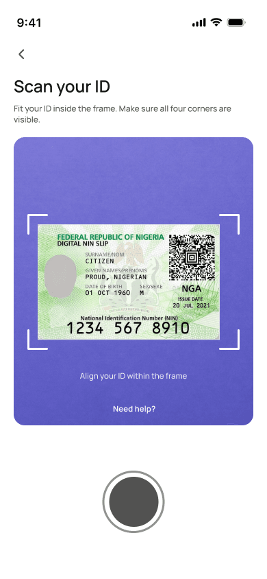 Bunkie ID verification screen