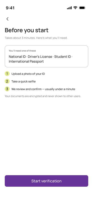 Bunkie verification instructions screen