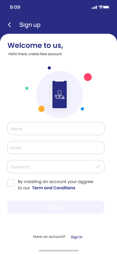 Sign Up Step 1