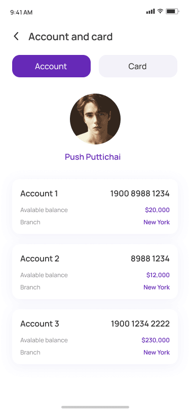 Account & Card View 1