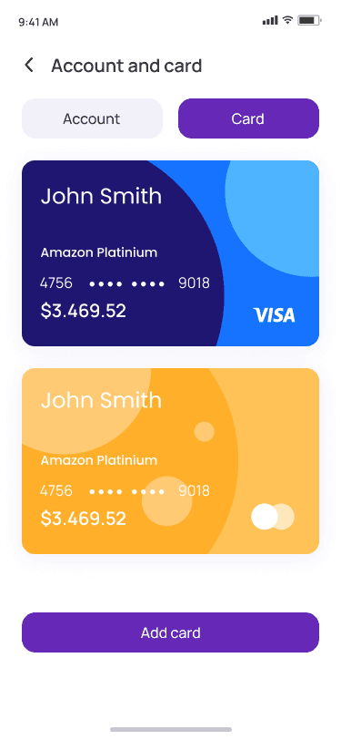 Account & Card View 2