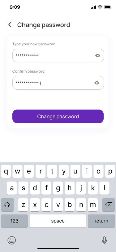 Change Password Step 1
