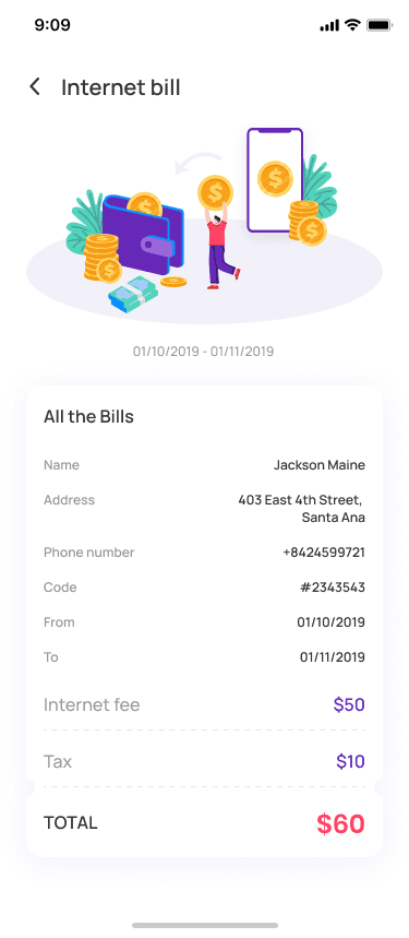 Internet Bill Step 2