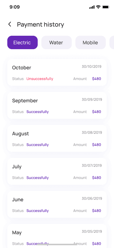 Payment History 1
