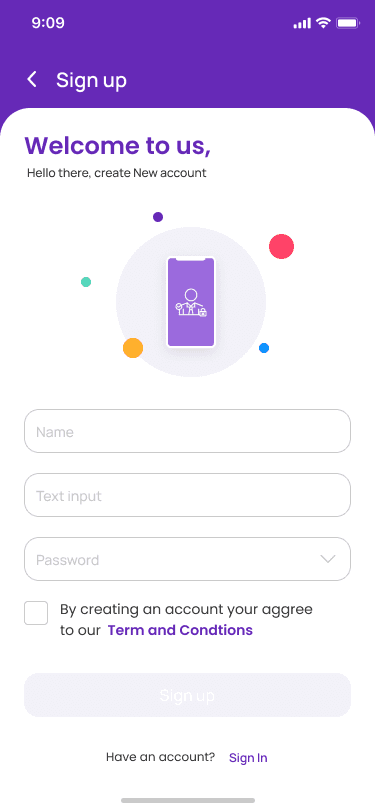 Sign Up Step 1