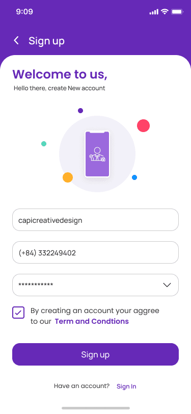 Sign Up Step 2