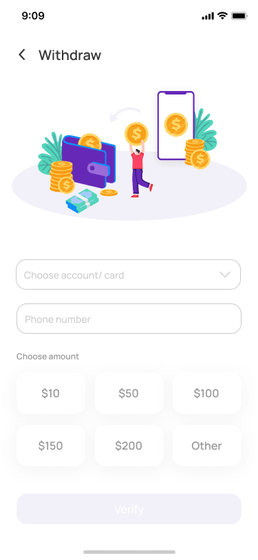 Withdraw Step 1